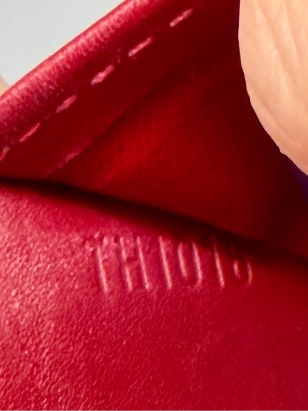 Louis Vuitton Monogram Vernis Red Compact Wallet | TH1018 | Patent Leather